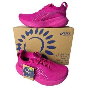 ASICS Gel-Nimbus 25 Athletic Running Shoe Women's 7.5 Pink Rave/Pure Silver